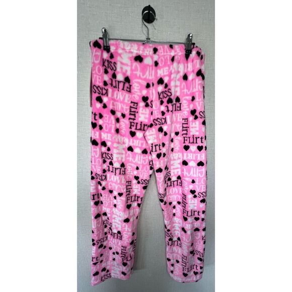 NWT Em&Alphie Pink Soft Valentines Graphic Pajama Pants With Sequins - Picture 5 of 5